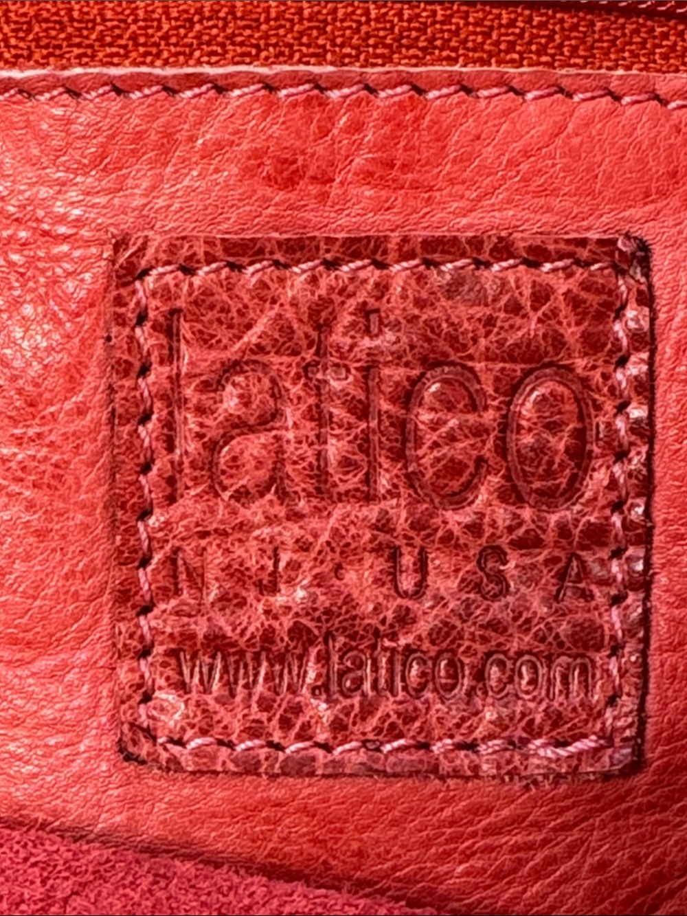 LATICO Margie Tote Red 100% Full Grain Leather Classic Everyday Carry All - Picture 3 of 14